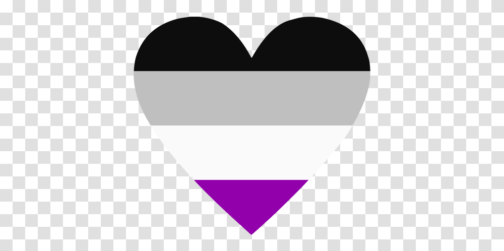 Asexual Heart Stripe Flat & Svg Vector File Asexual Heart, Plectrum, Triangle, Pillow, Cushion Transparent Png