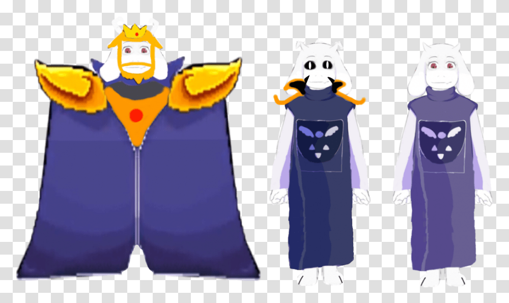 Asgore And Toriel And Asriel Full Body Alternate Ending Cartoon, Person, Sleeve, Costume Transparent Png