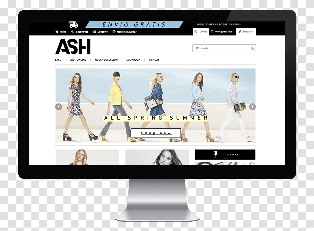 Ash Site Mockup Magento Blue Fish Website, LCD Screen, Monitor, Electronics, Person Transparent Png