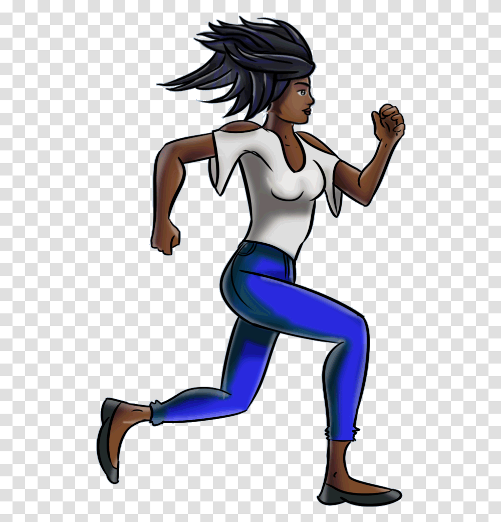 Ashe Animation Run Cycle Steven Gerdts Cartoon, Person, Fitness, Working Out, Sport Transparent Png