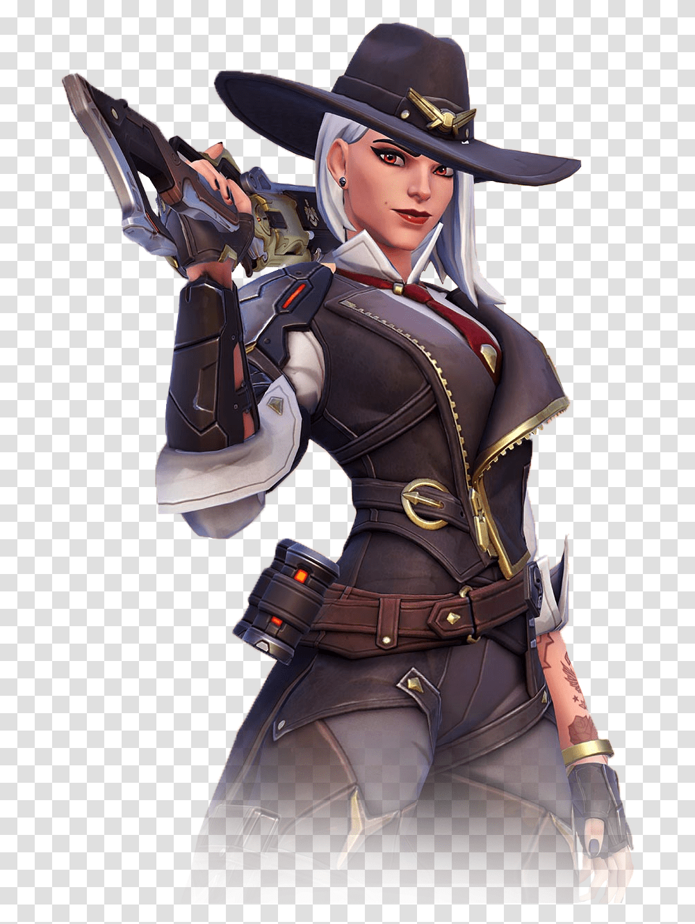 Ashe Portrait2 Ashe Overwatch Full Body, Person, Human, Hat Transparent Png