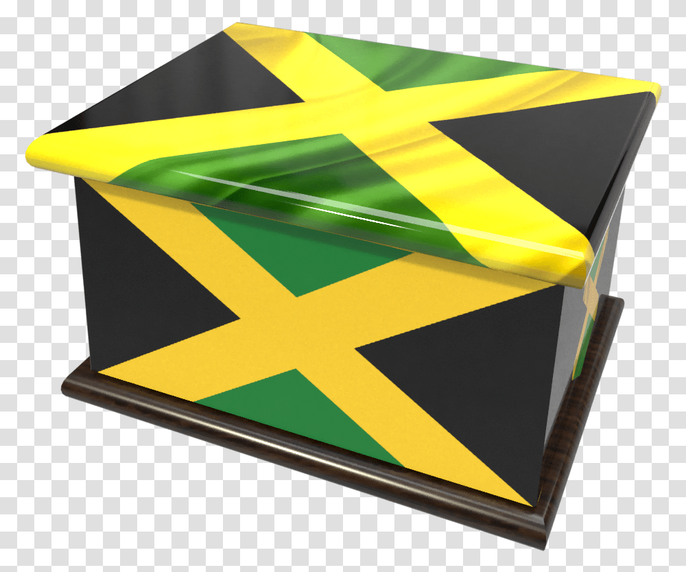 Ashes Casket Jamaican Flag Graphic Design, Box, Envelope Transparent Png