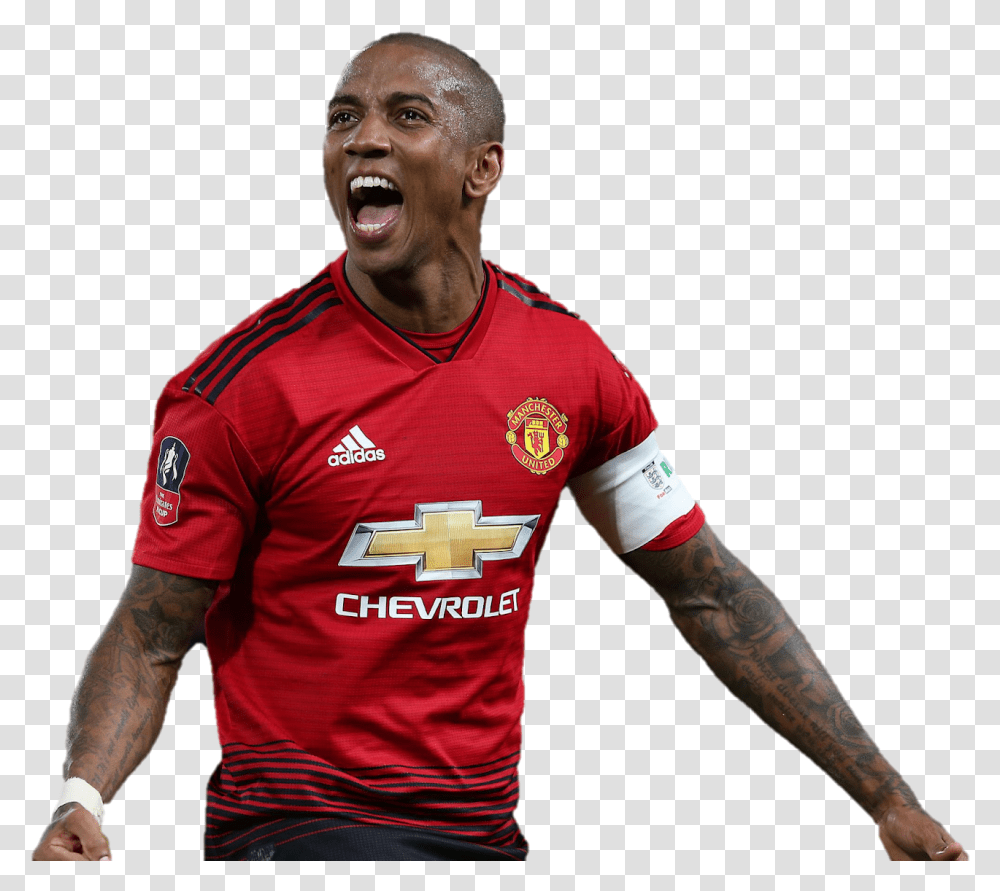 Ashley Young Football, Clothing, Apparel, Shirt, Person Transparent Png