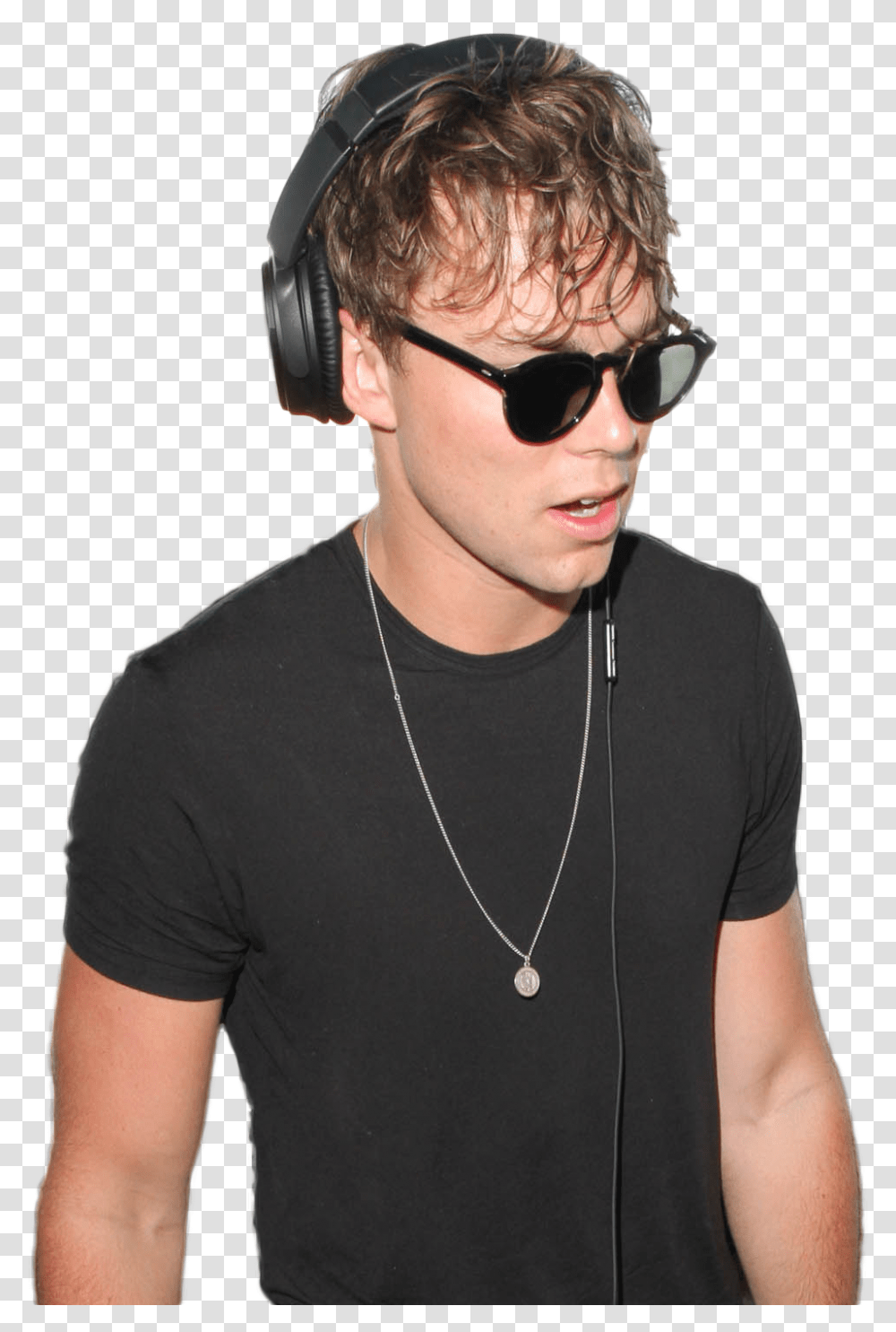 Ashton Irwin Headphones, Person, Human, Sunglasses, Accessories Transparent Png