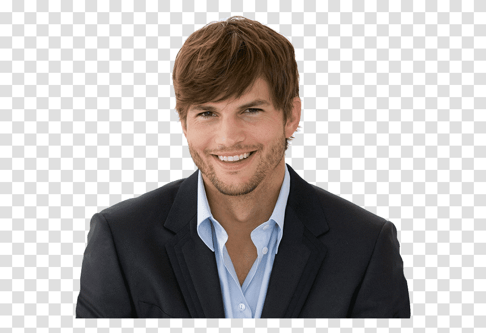 Ashton Kutcher Actor Movie Star Film Actors Celeb Alan Carr Smoking Quotes, Person, Human, Suit, Overcoat Transparent Png