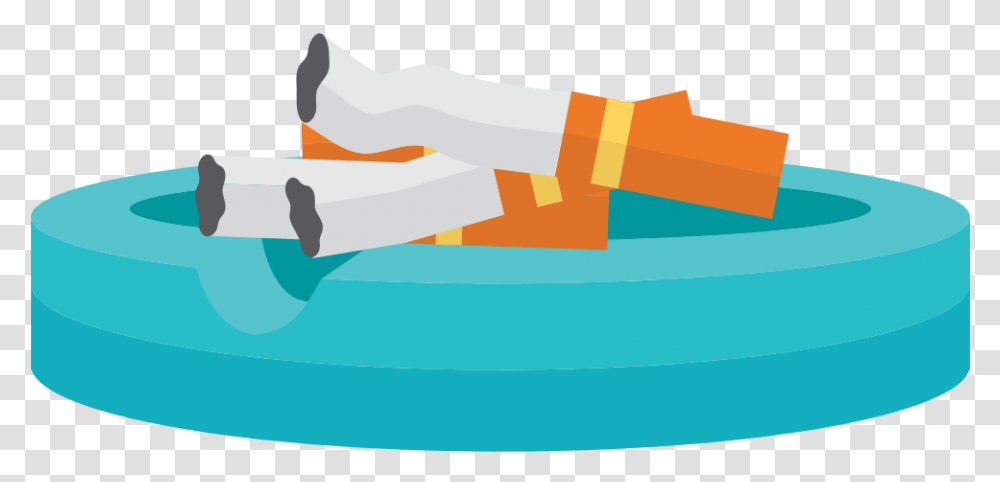 Ashtray With Cigarettes Canoe, Bird, Animal, Trampoline, Plastic Transparent Png