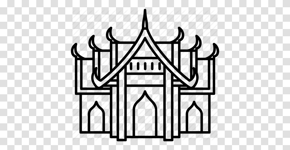 Asia Buddha Culture Landmark Palace Temple Thailand Icon, Gate, Rug, Fence Transparent Png
