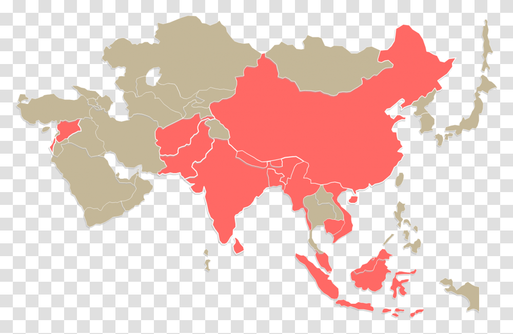 Asia Continent, Map, Diagram, Atlas, Plot Transparent Png
