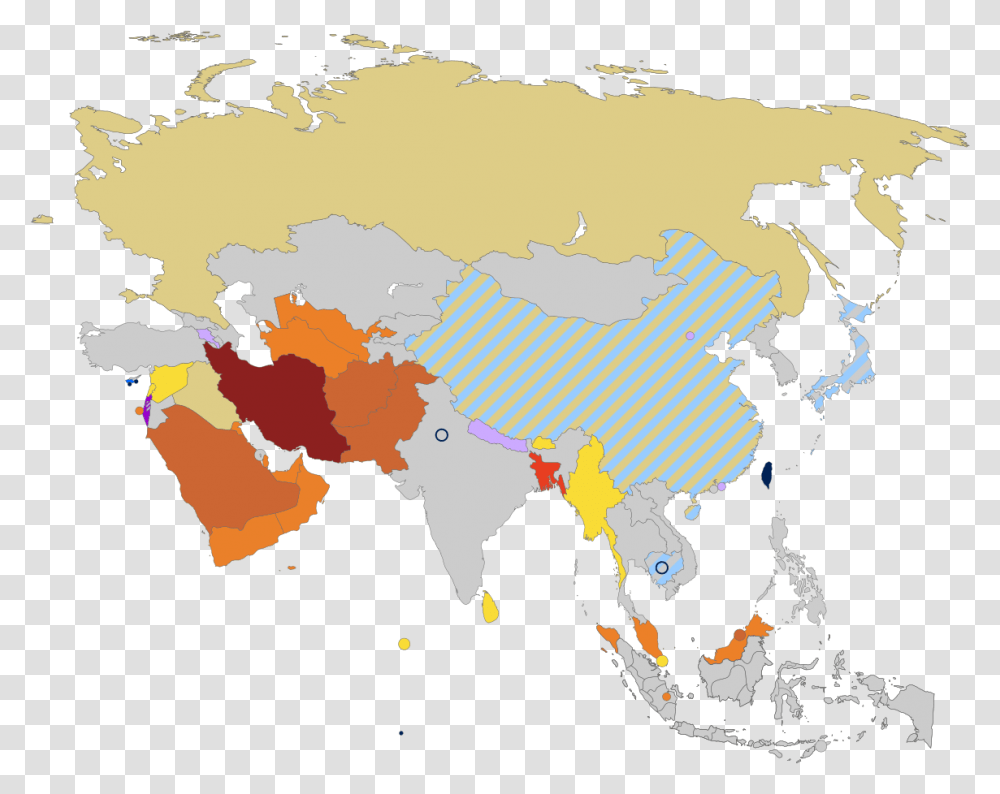 Asia, Map, Diagram, Plot, Bird Transparent Png
