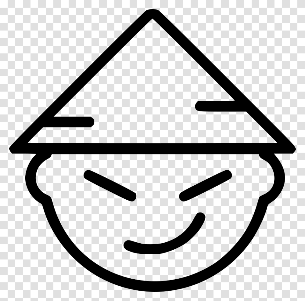 Asian Asian Face Emoji, Logo, Trademark, Triangle Transparent Png