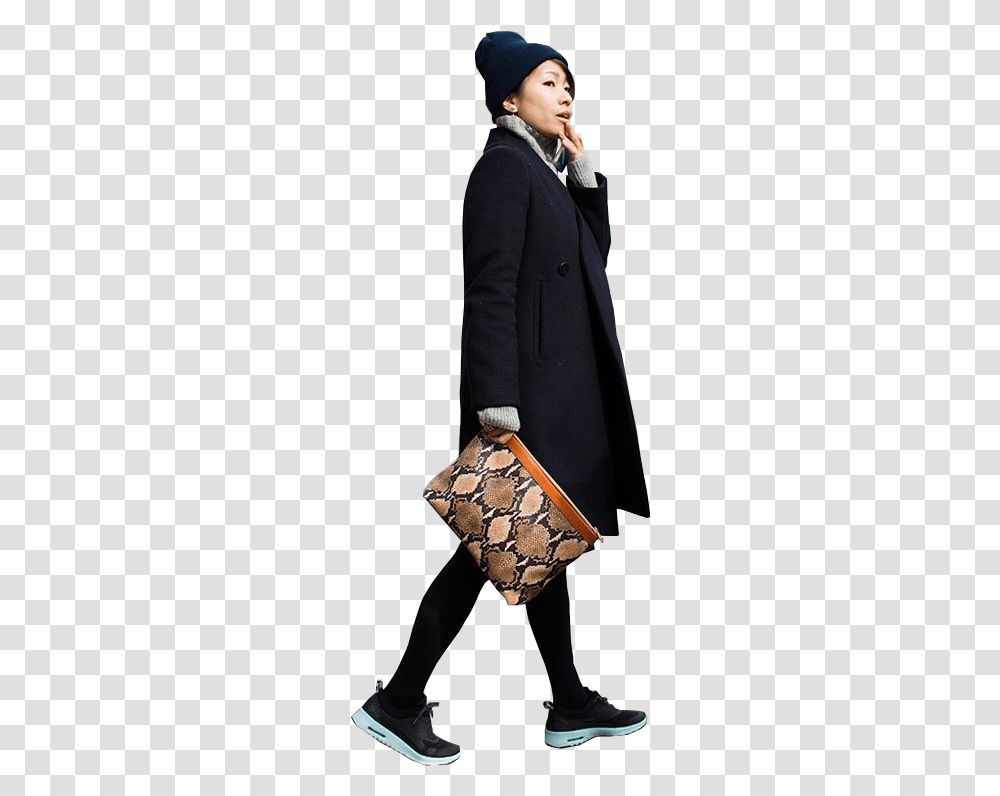 Asian Bag Lady People Asian, Clothing, Apparel, Overcoat, Person Transparent Png