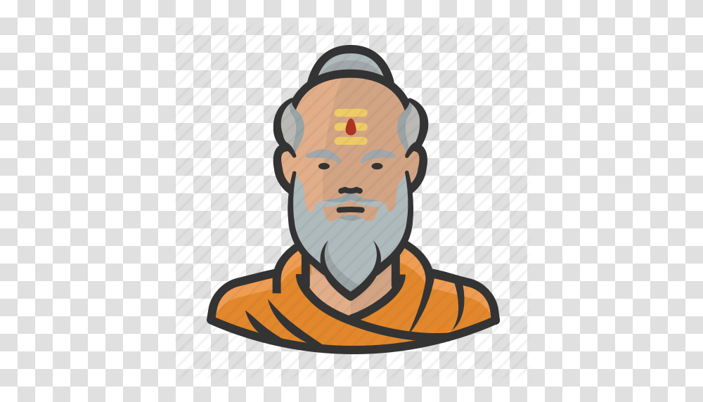 Asian Beard Buddhist Monk Icon, Head, Face Transparent Png