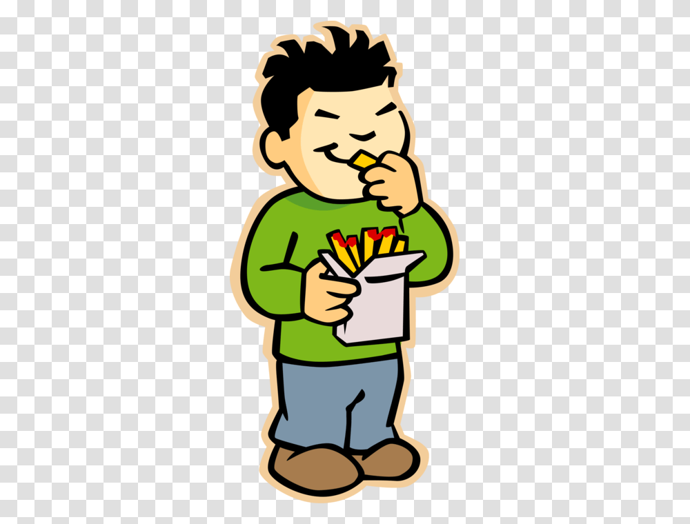 Asian Boy Eats French Fries, Elf, Recycling Symbol, Can, Tin Transparent Png