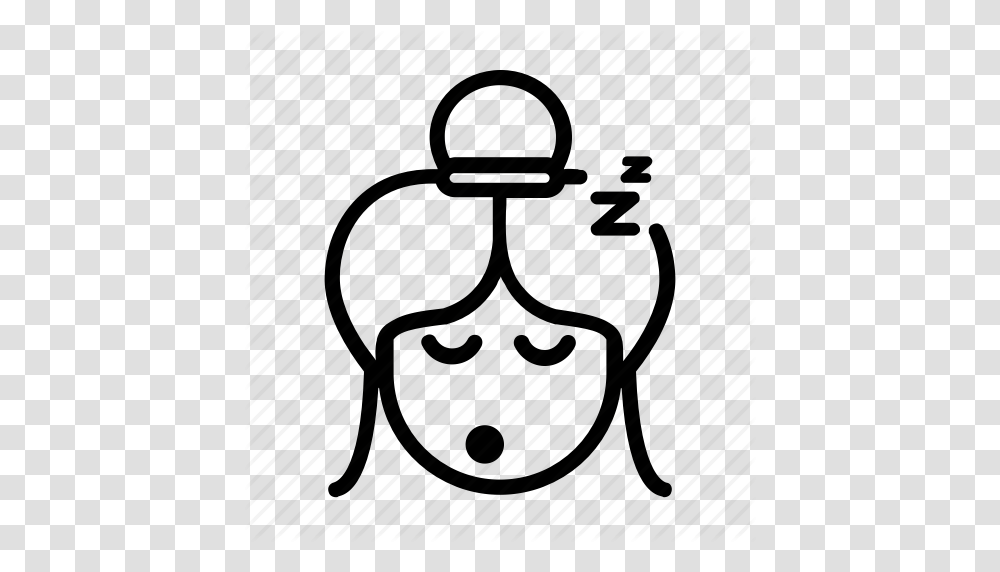 Asian Bun Bun Hair Kawaii Sleeping Snoozing Snoring Zzz Icon, Silhouette, Pottery, Jar, Lantern Transparent Png