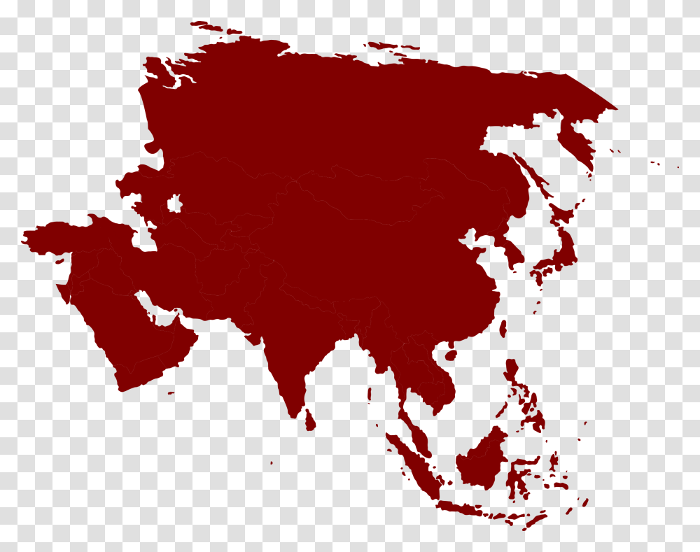 Asian Continent Clipart Asia Continent, Map, Diagram, Plot, Atlas Transparent Png
