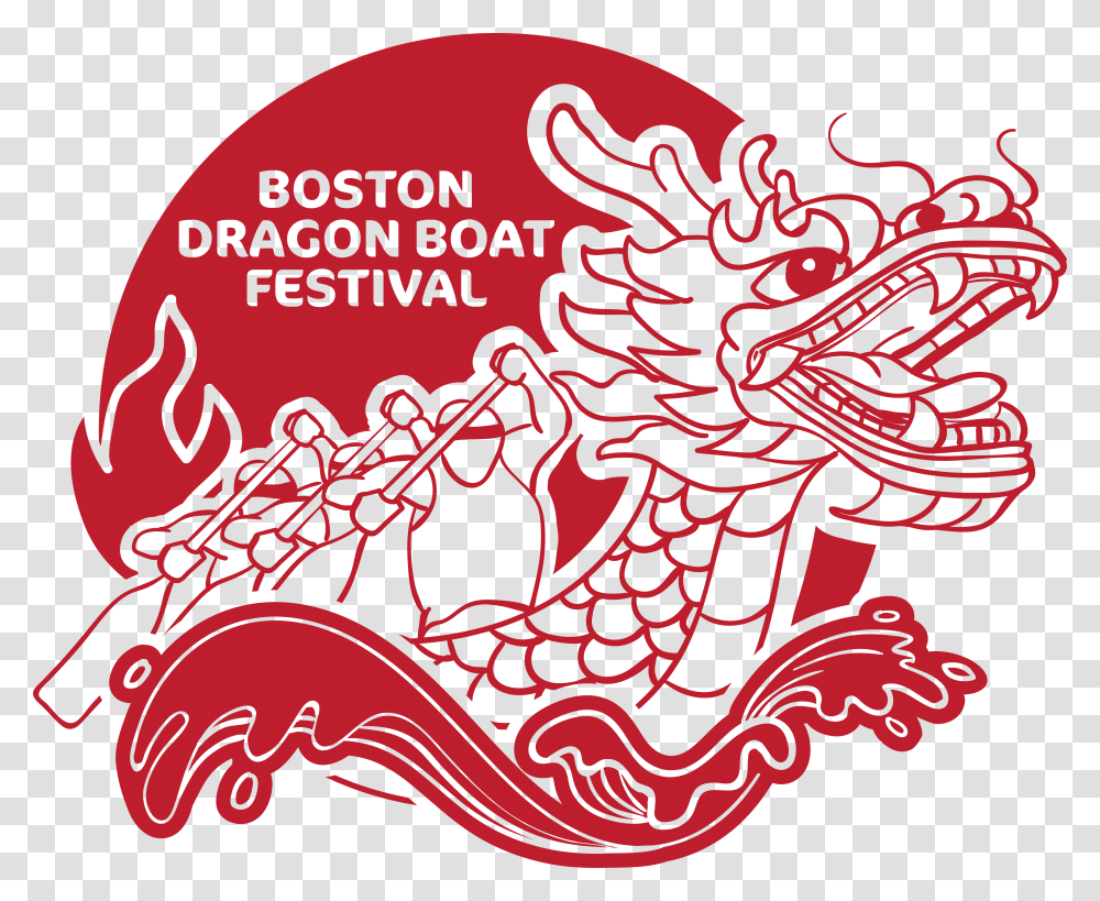 Asian Dragon Download Boston Dragon Boat Festival Logo, Label, Pattern, Paisley Transparent Png