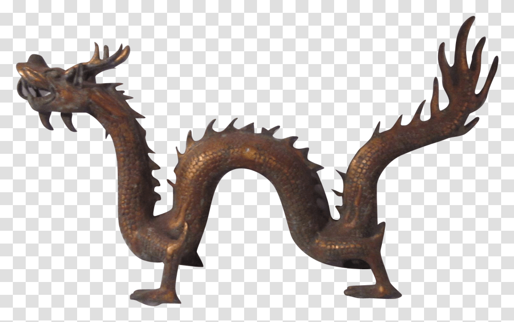 Asian Dragon Statue Figurine Full Size Download Statue, Dinosaur, Reptile, Animal Transparent Png