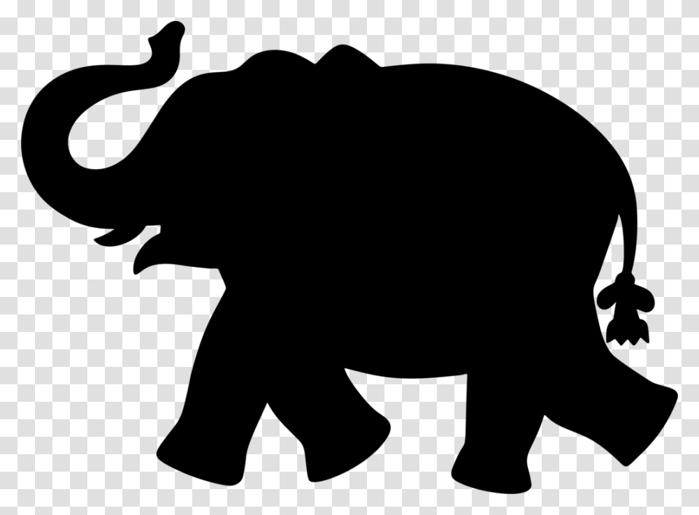 Asian Elephant African Elephant Elephants Silhouette Mastodon Free, Gray, World Of Warcraft Transparent Png