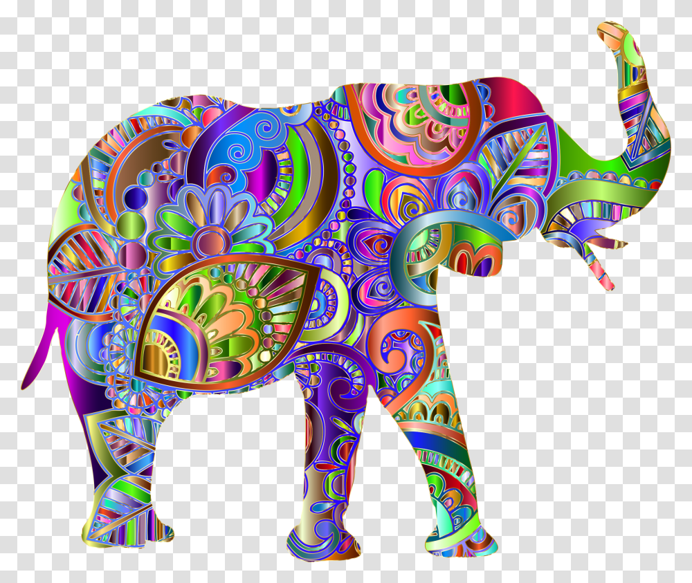 Asian Elephant Clipart 5 Elephant Indian Elephant, Pattern, Drawing, Doodle Transparent Png