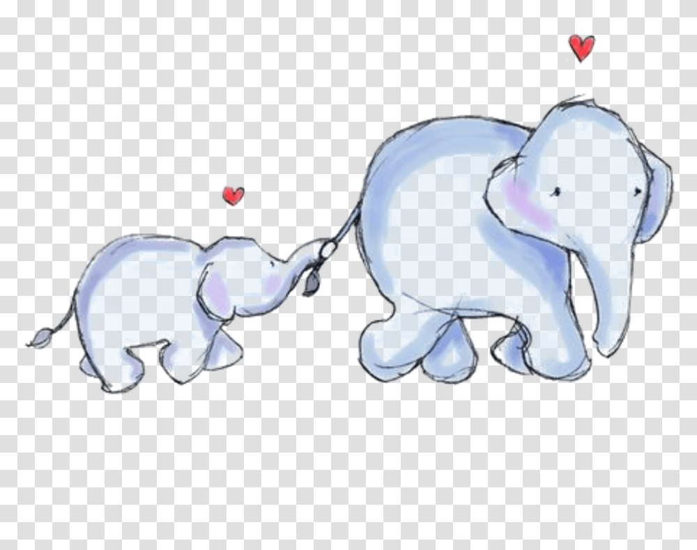 Asian Elephant Clipart Elphant Elephant And Baby Clipart, Mammal, Animal, Wildlife, Outdoors Transparent Png