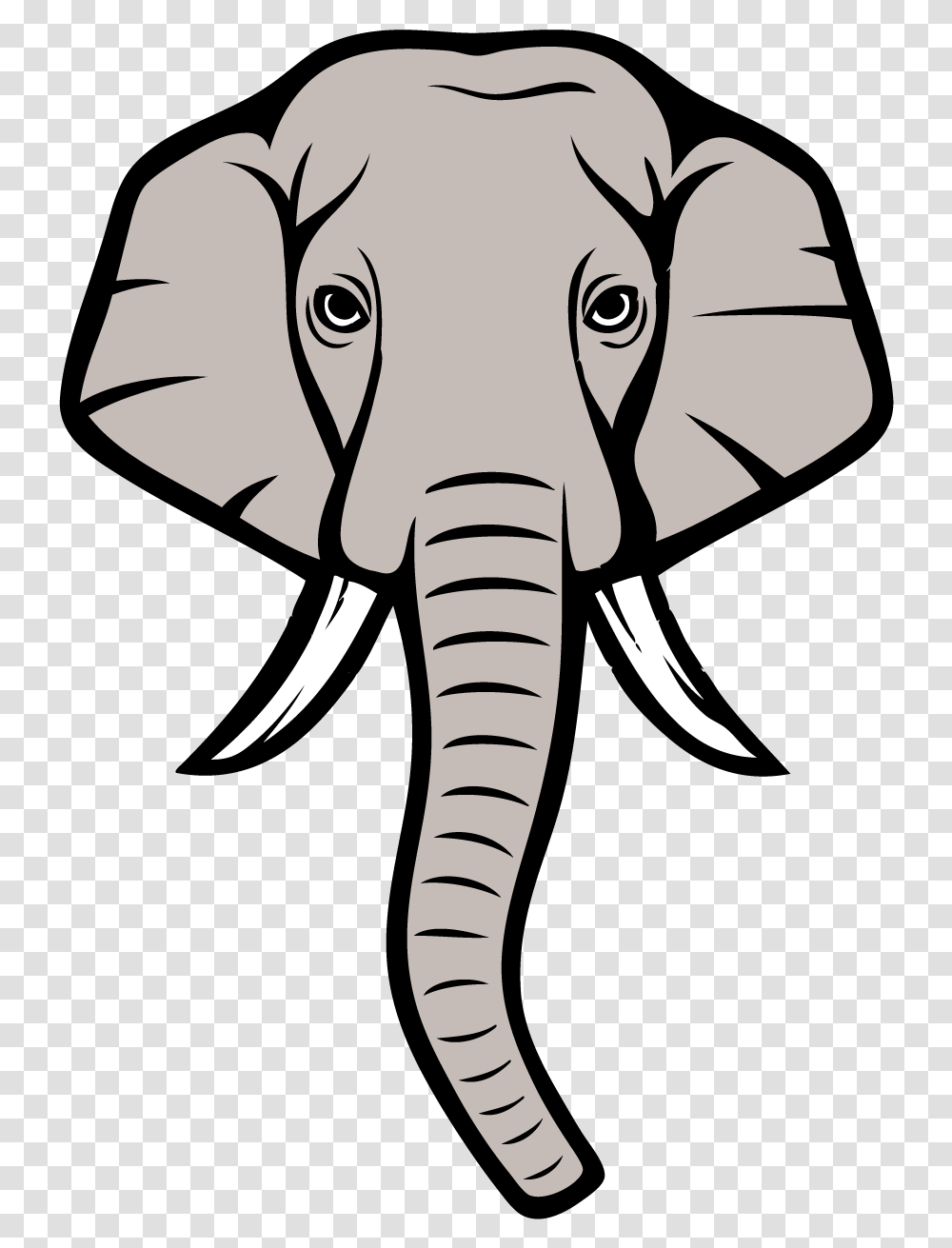 Asian Elephant Face Drawing Download Easy Elephant Head Drawing, Animal, Mammal, Wildlife Transparent Png
