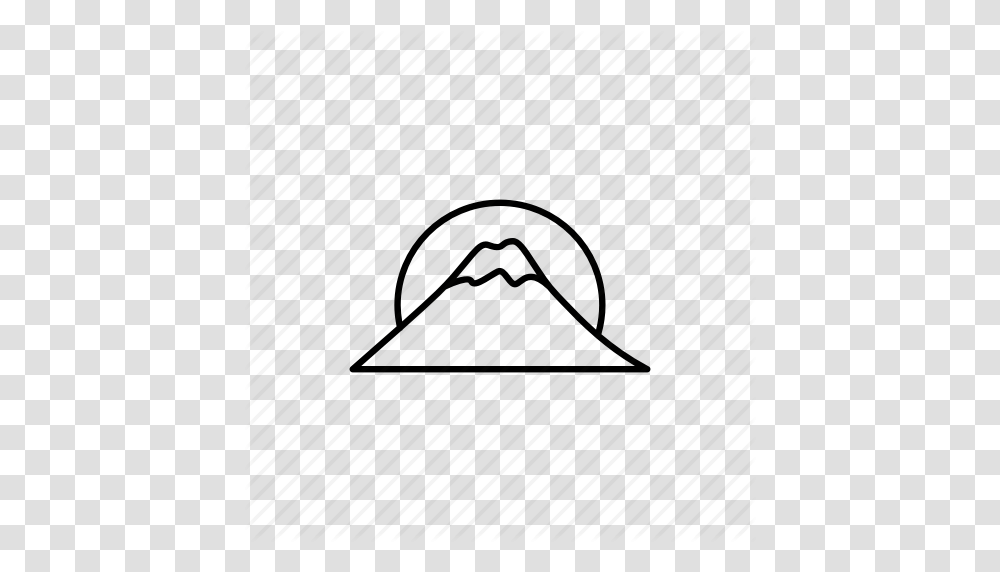Asian Fuji Japanese Mount Mountain Sun Travel Icon, Hardhat, Helmet, Plot Transparent Png