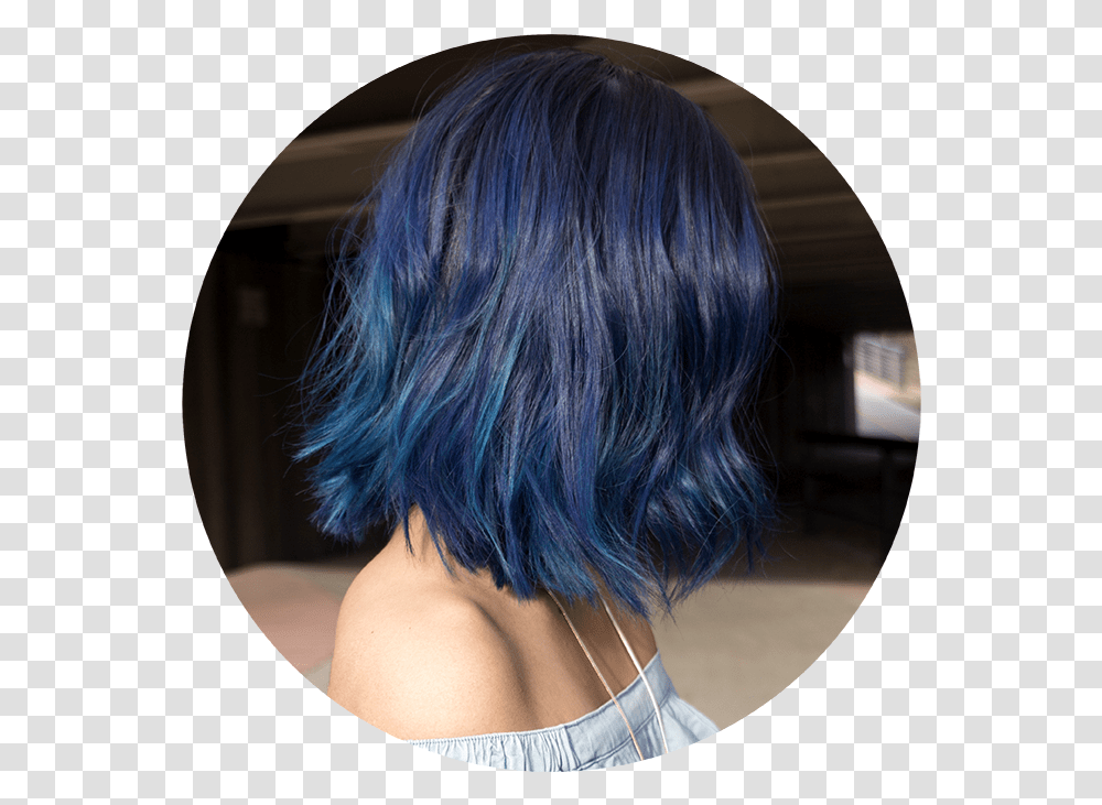 Asian Hair Color Blue Hair Color Melt, Person, Human, Wig, Black Hair Transparent Png