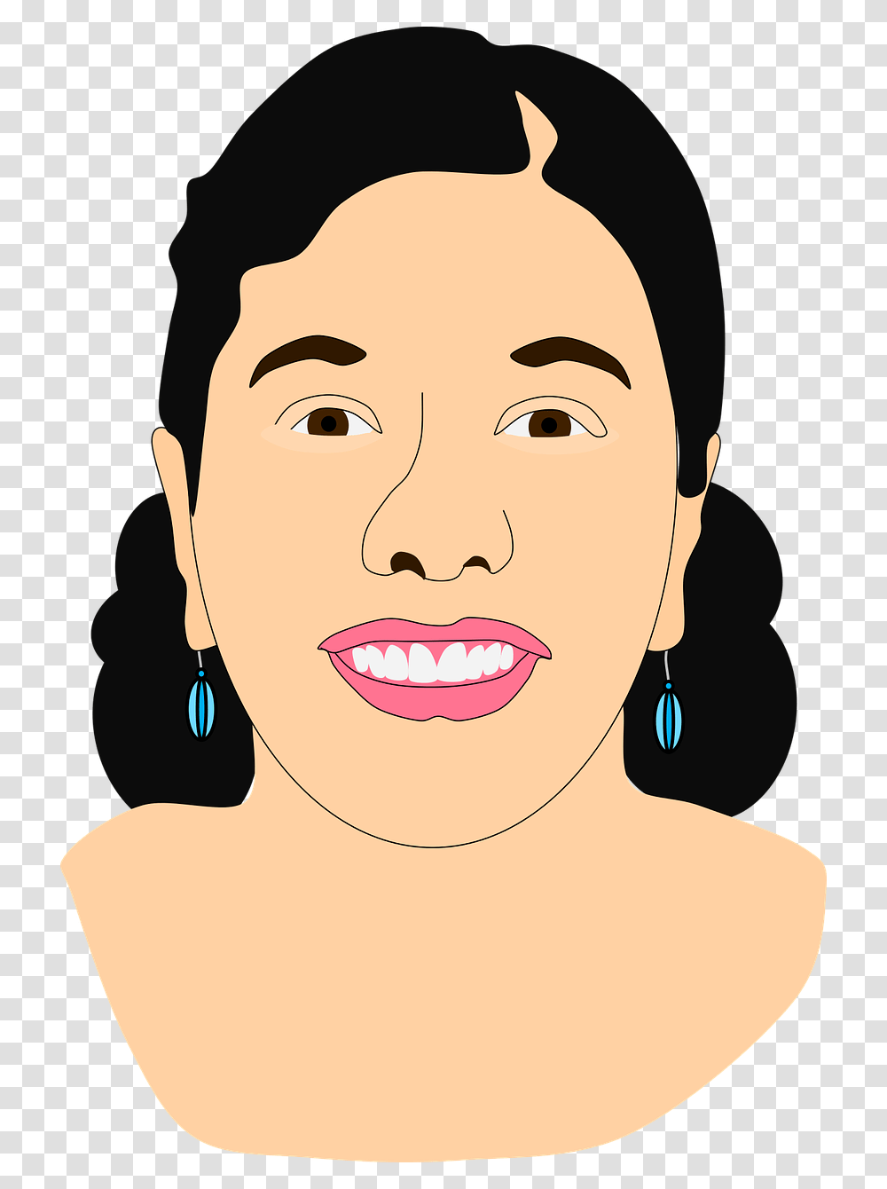 Asian Indian Face Indian Lady Image Indian Lady Face Clipart, Person, Human, Mouth, Head Transparent Png