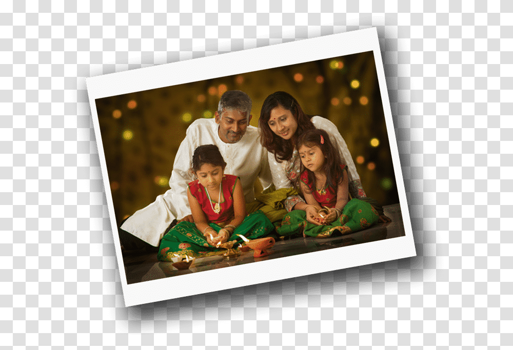 Asian Indian Family Diwali Celebration Family In Diwali In, Person, People, Face Transparent Png