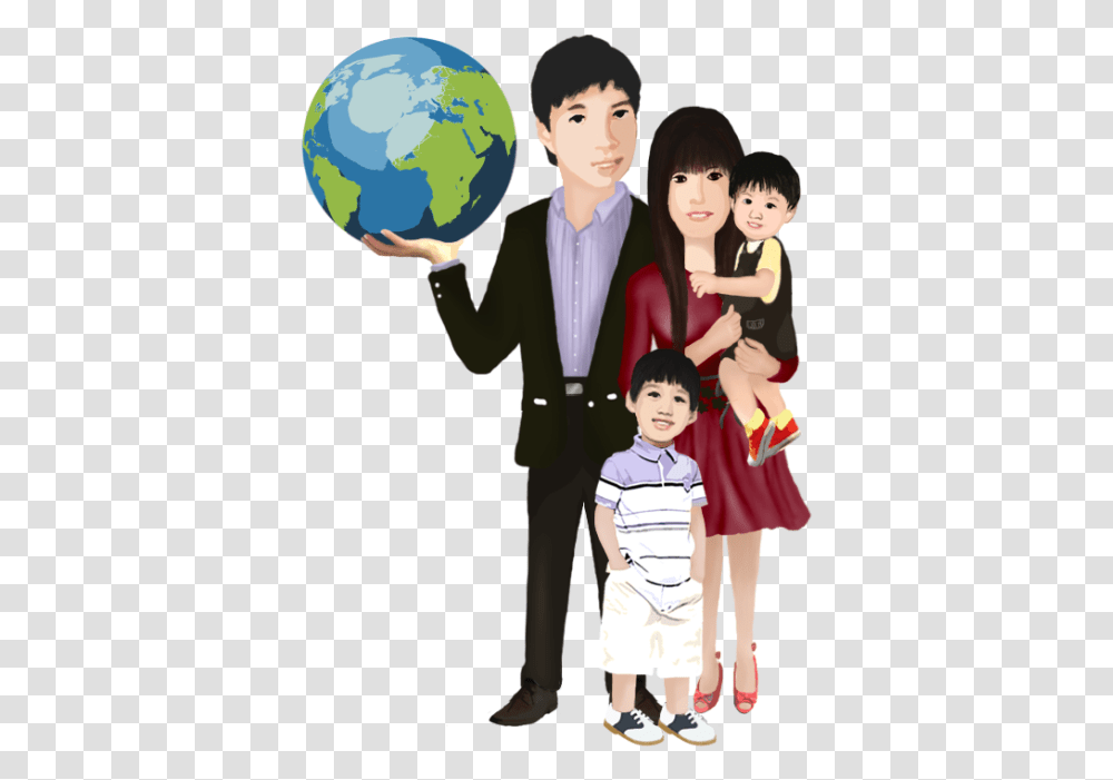 Asian Mom Asian Family Cartoon, People, Person, Human Transparent Png