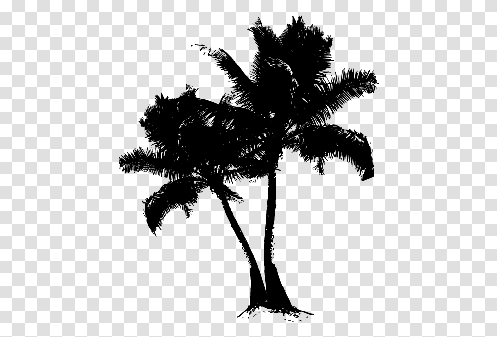 Asian Palmyra Palm Date Palm Silhouette Branching Borassus Borassus Flabellifer, Gray, World Of Warcraft Transparent Png