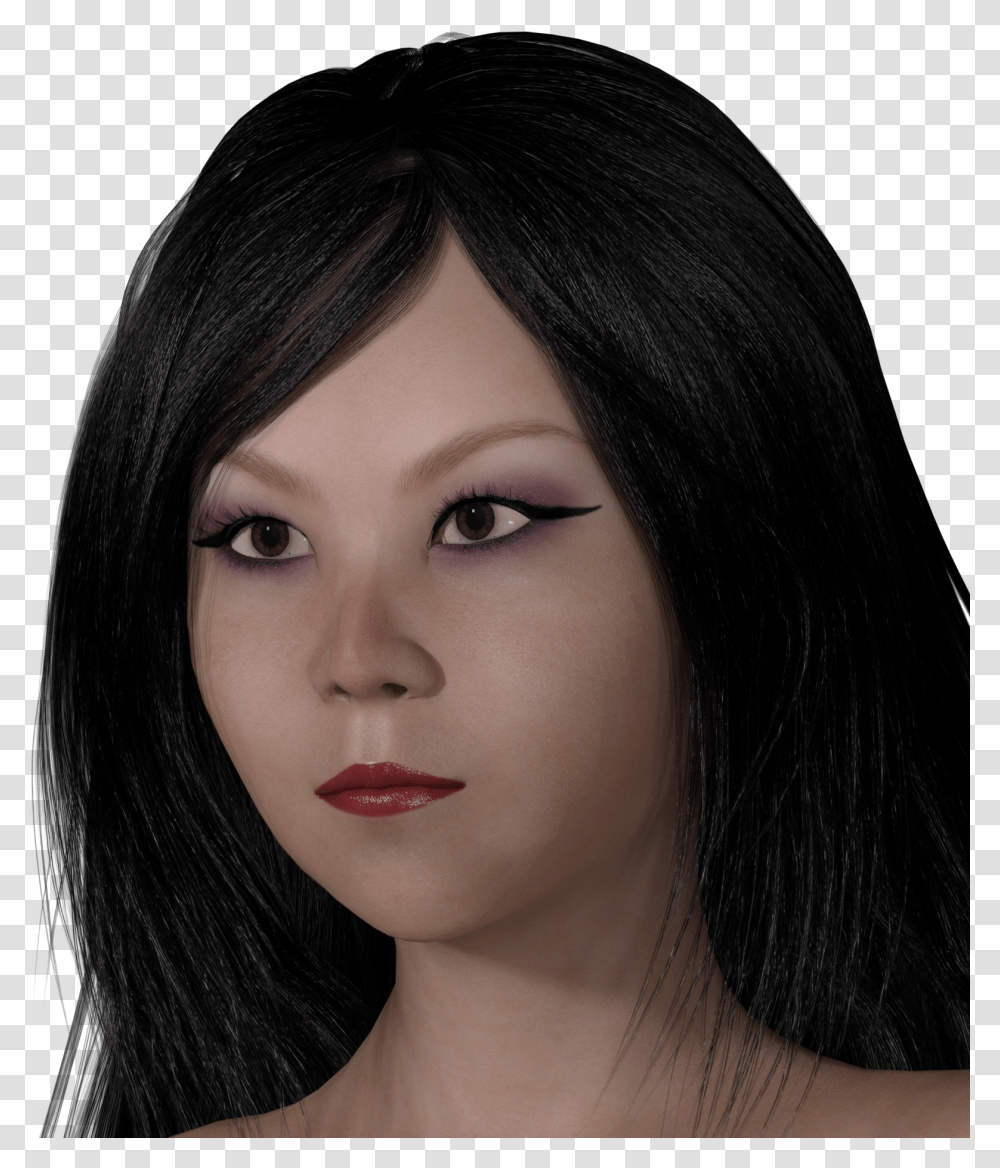 Asian Person Girl, Hair, Black Hair, Human, Lipstick Transparent Png