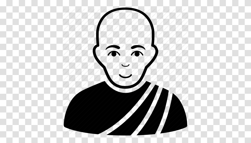 Asian Religion Buddhism Buddhist Monk Religious Boy Thai Guy, Face, Silhouette, Head, Photography Transparent Png