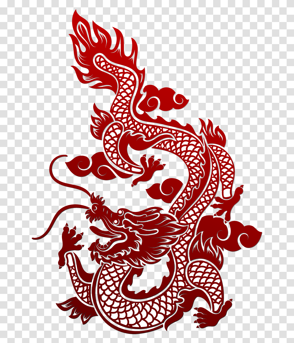 Asian Vector Dragon Frame Chinese Dragon Vector, Poster, Advertisement Transparent Png