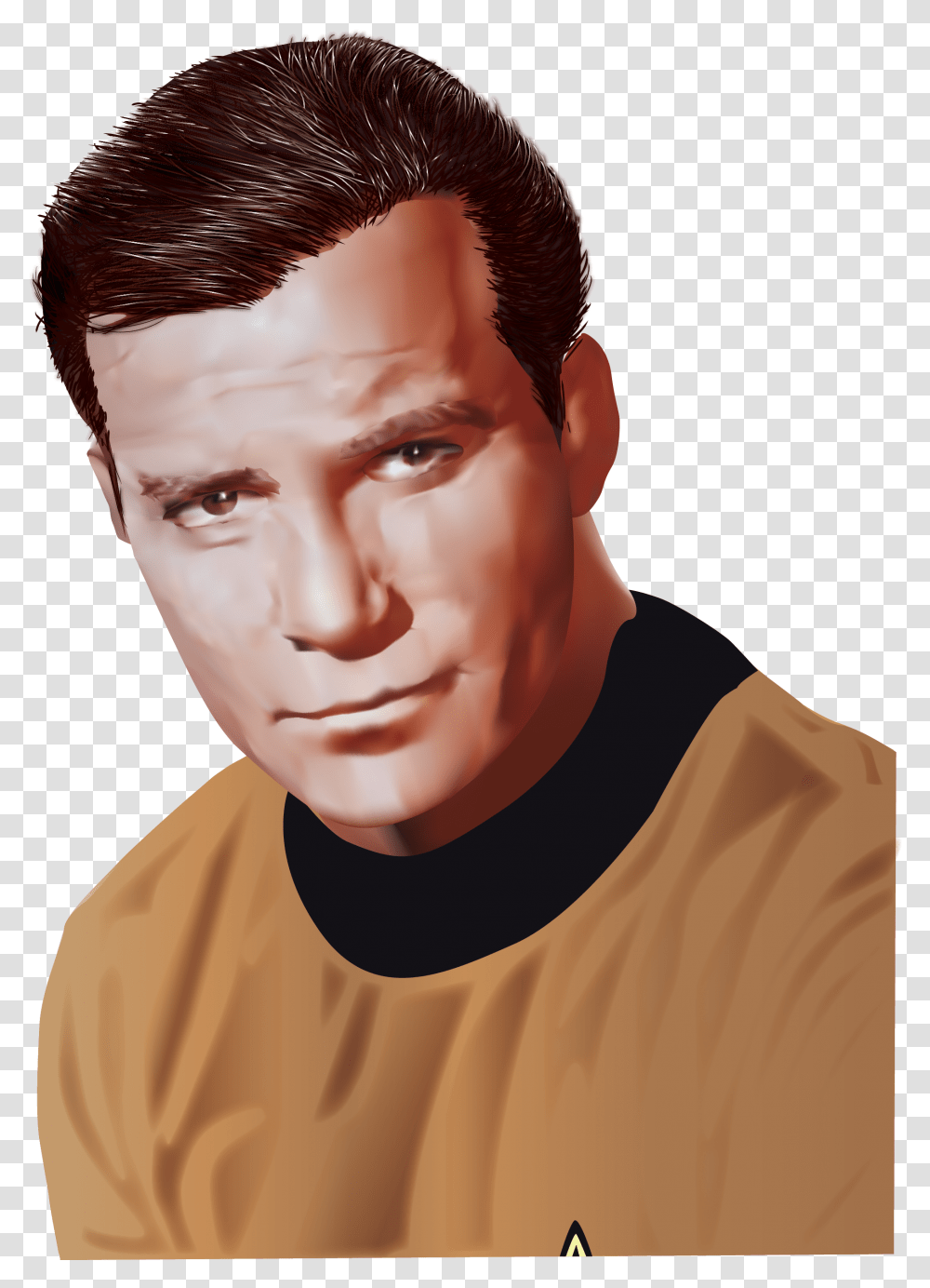 Aside From The Pen Tool The Mesh Tool Is Probably Star Trek Captain Kirk Portrait, Face, Person, Human, Photography Transparent Png