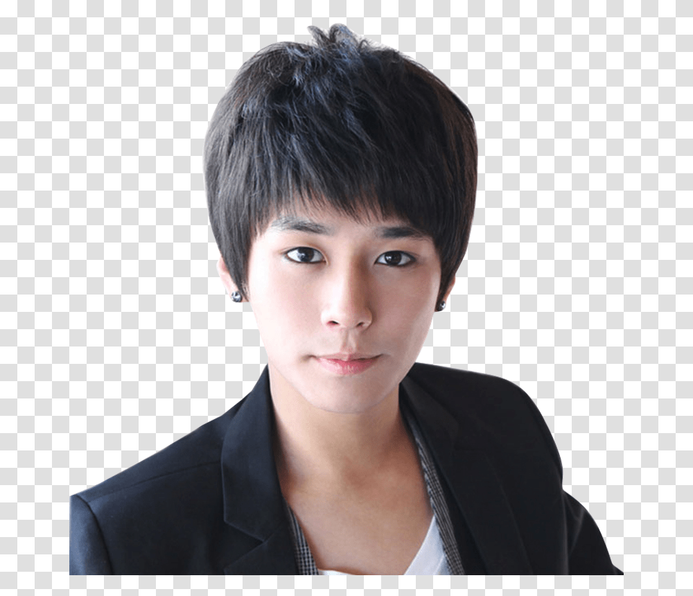 Asif Wig Wig Male Hair Short Hair Boy Handsome Hair Korea Style Hair Short Party, Face, Person, Female, Smile Transparent Png
