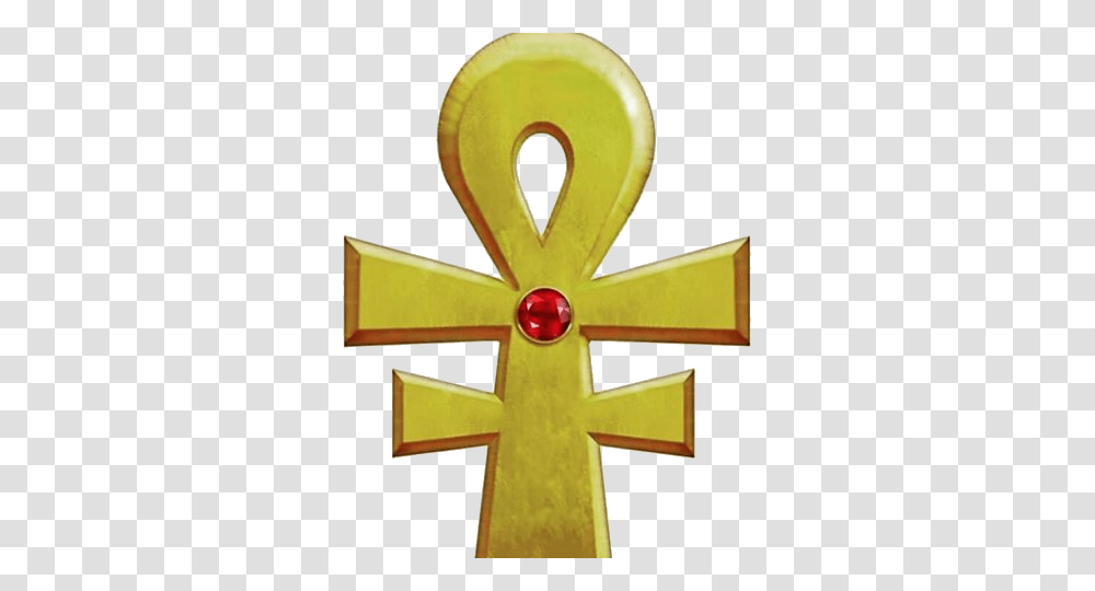 Ask The Nuwaupians Why The Double Ankh, Cross, Gold, Jewelry Transparent Png
