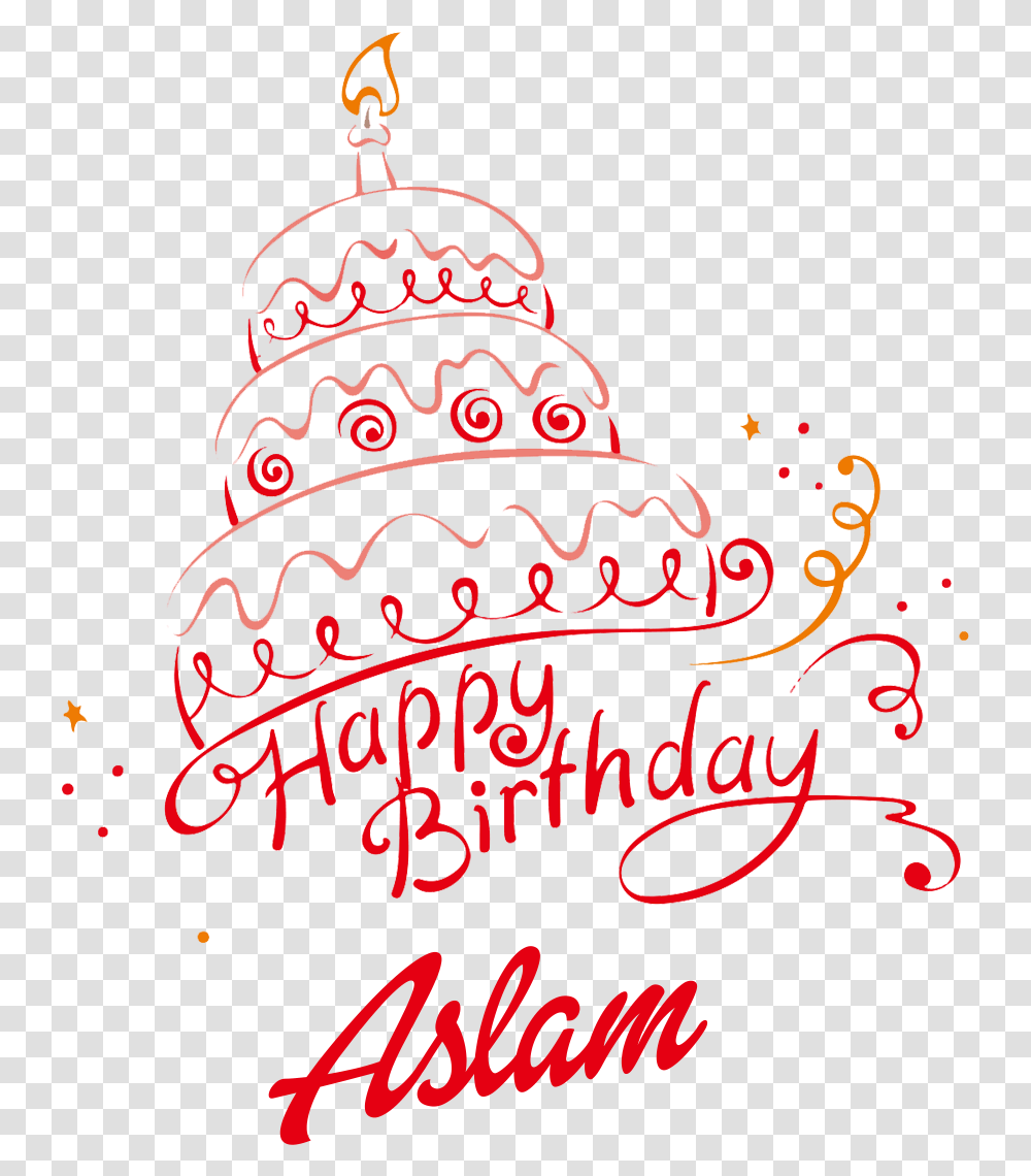 Aslam Happy Birthday Vector Cake Name Happy Birthday Amjad, Handwriting, Calligraphy Transparent Png