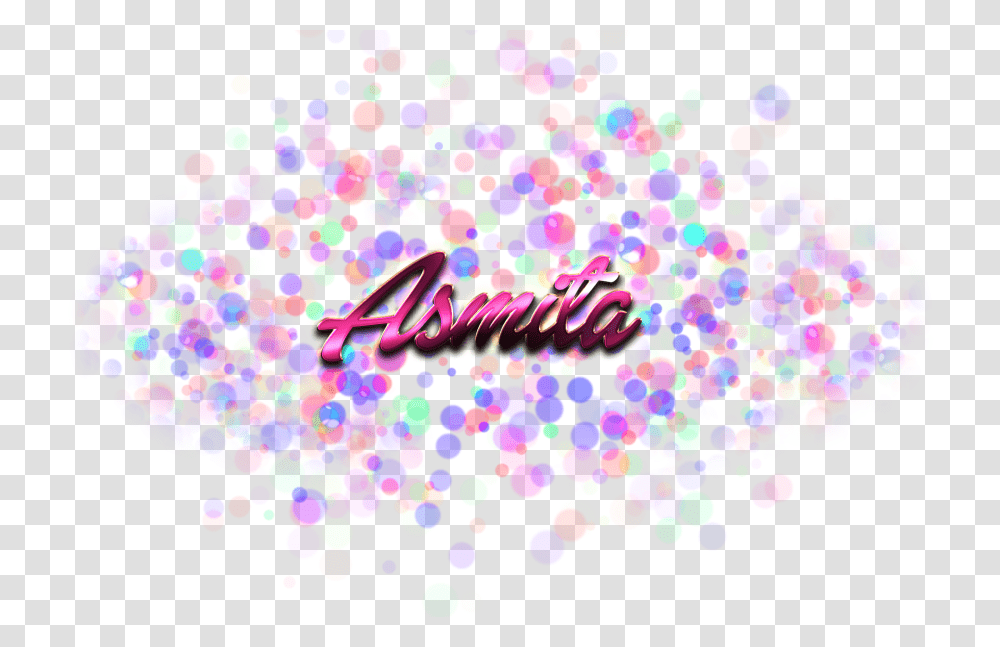 Asmita Name Logo Bokeh, Paper, Confetti Transparent Png