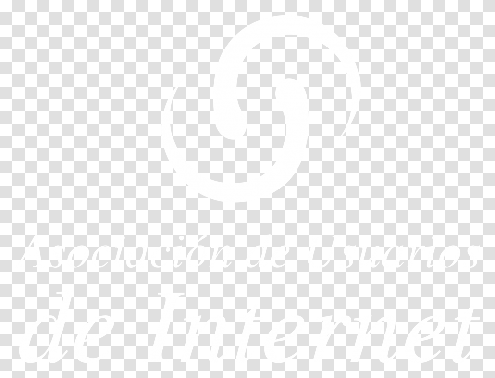 Asociacion De Usuarios De Internet Logo Black And White Johns Hopkins Logo White, Alphabet, Label, Word Transparent Png