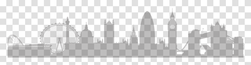 Aspire Dance Pro Competitions London Skyline Silhouette With Underground, Architecture, Building, Stencil, Arrow Transparent Png