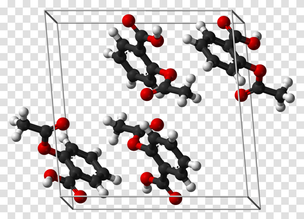 Aspirin Unit Cell 3d Balls Acetylsalicylic Acid Crystal Structure, Paper Transparent Png
