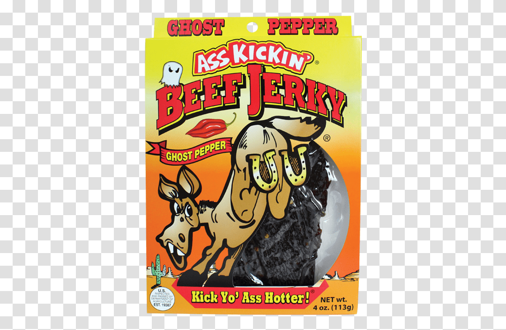 Ass Kickin Carolina Reaper Beef Jerky, Poster, Advertisement, Food, Flyer Transparent Png