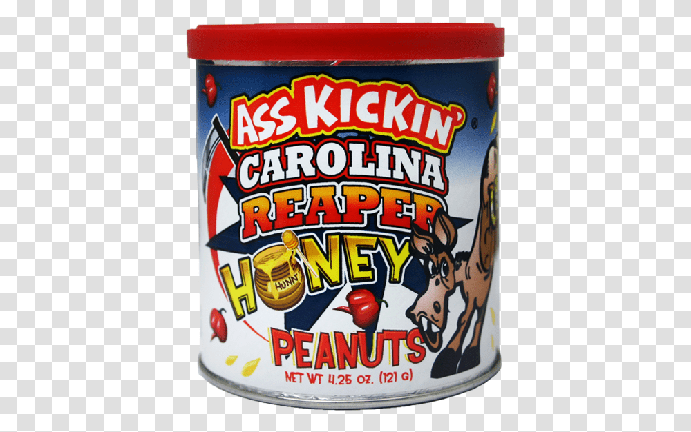 Ass Kickin Carolina Reaper Honey Peanuts Food, Tin, Can, Leisure Activities, Circus Transparent Png