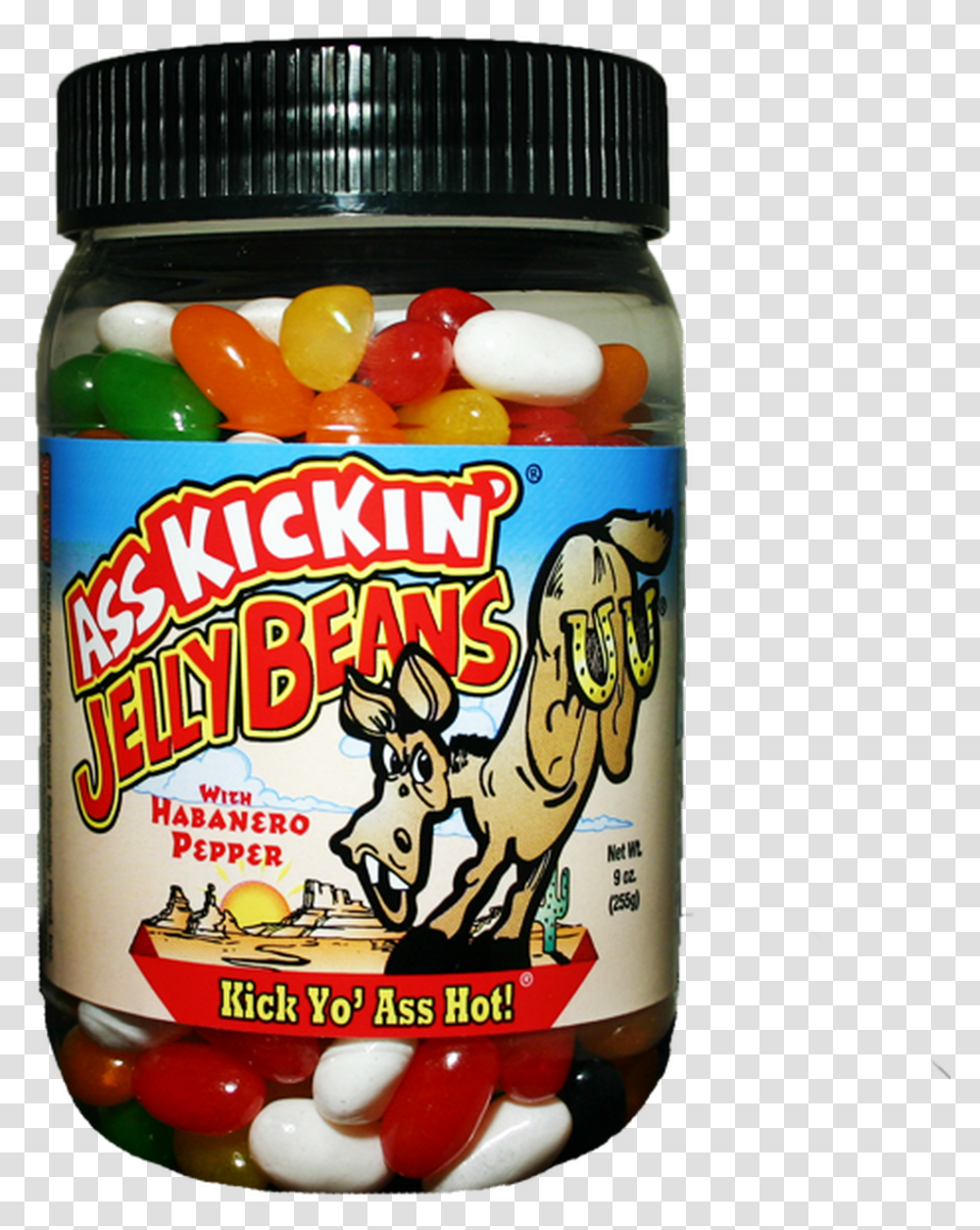 Ass Kickin Jelly Beans Ghost Pepper, Jar, Food, Sweets, Confectionery Transparent Png