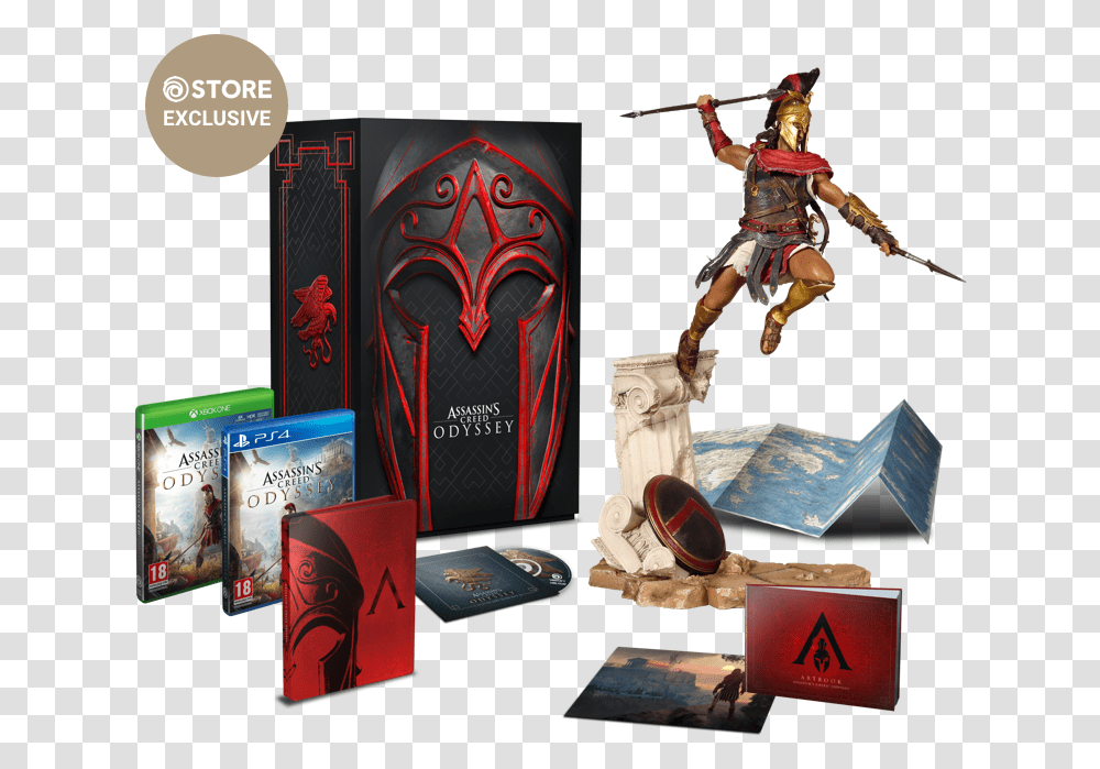 Assassin's Creed Odyssey Spartan Edition Assassins Creed Odyssey Statue, Book, Person, Human, Architecture Transparent Png