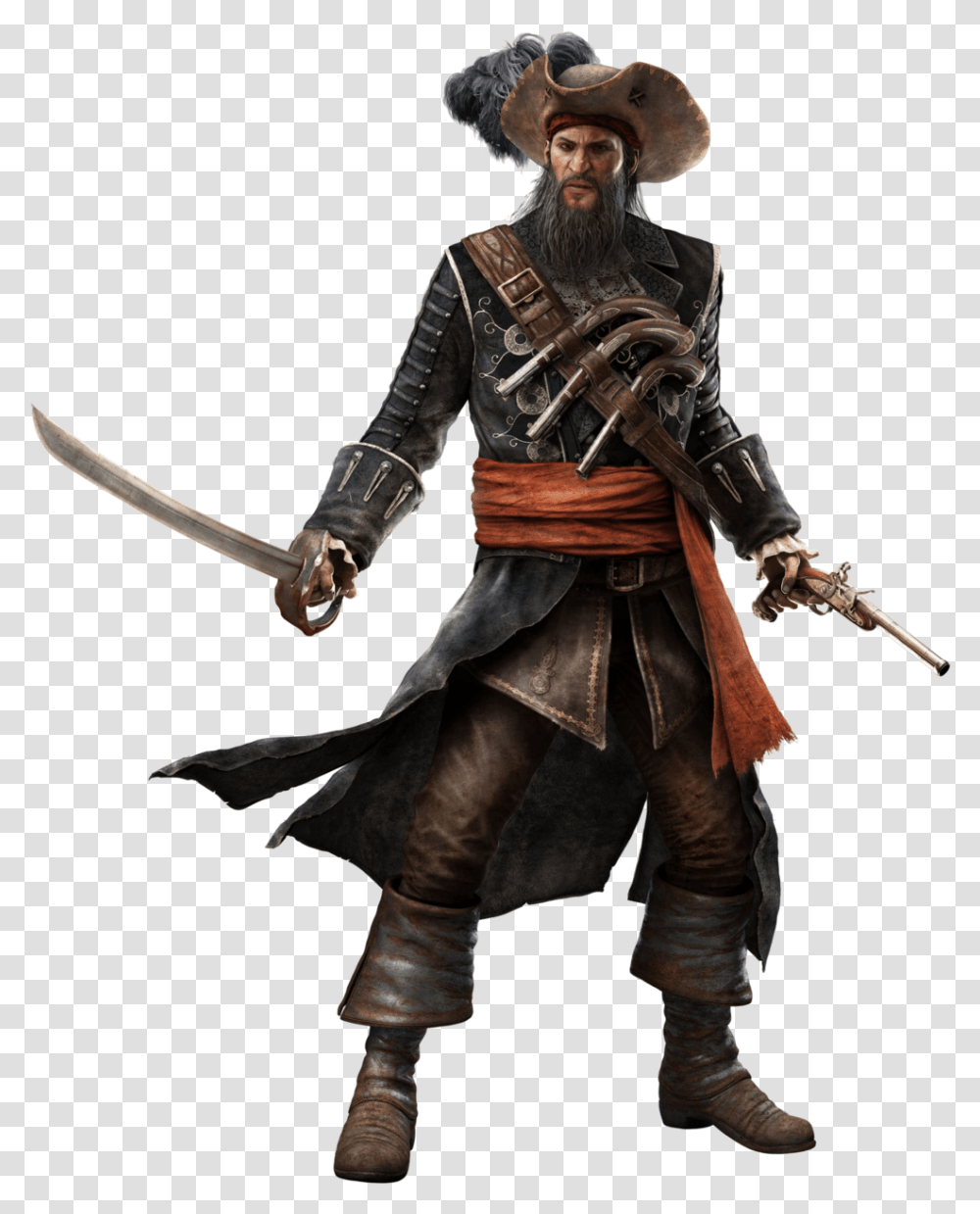 Assassins Creed Black Flag Barbanegra Clipart Edward Teach Assassin's Creed, Person, Human, Samurai Transparent Png