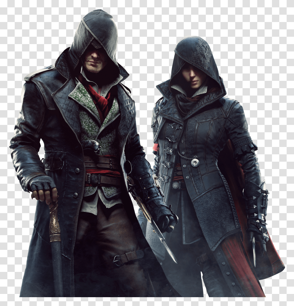Assassins Creed Couple Clip Arts Assassin Creed Syndicate Jacob And Evie, Apparel, Coat, Overcoat Transparent Png