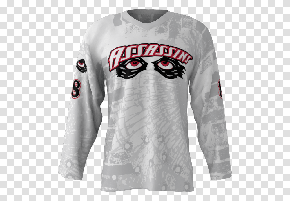 Assassins Custom Roller Hockey Jersey Long Sleeved T Shirt, Apparel, Sweatshirt, Sweater Transparent Png