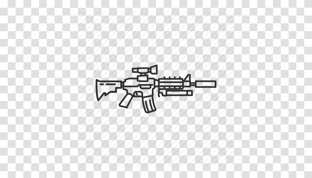 Assault Rifle Automatic Firearms Gun Carbine Military, Weapon, Alphabet Transparent Png